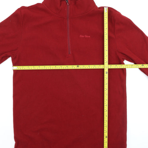 Peter Storm Men's Red Fleece 1/2 Zip Pullover Sweatshirt M