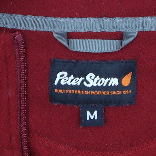 Peter Storm Men's Red Fleece 1/2 Zip Pullover Sweatshirt M
