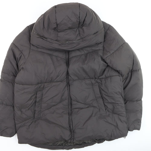 Very Womens Black Size 14 Hooded Puffer Jacket