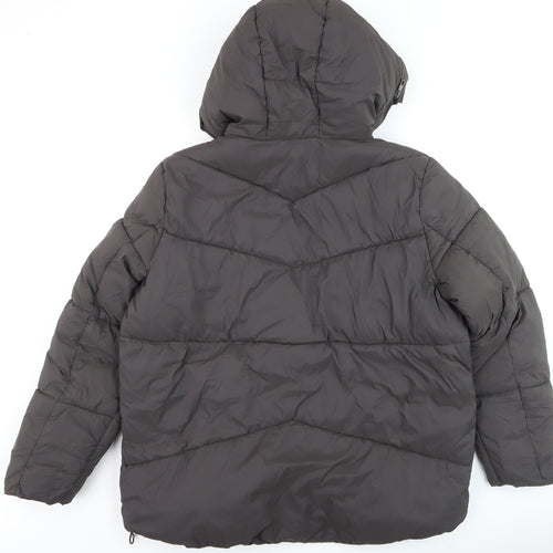 Very Womens Black Size 14 Hooded Puffer Jacket