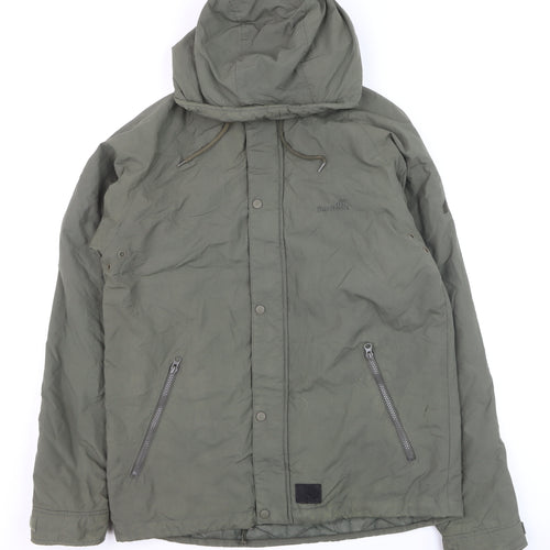Boxfresh Men's Green Hooded Parka Jacket Size M Nylon Lined Casual