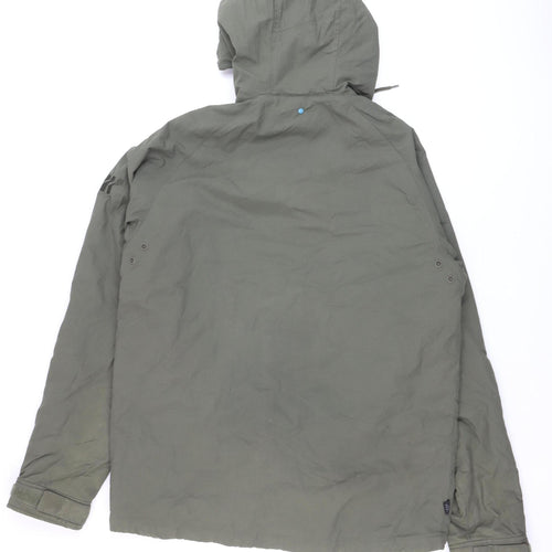 Boxfresh Men's Green Hooded Parka Jacket Size M Nylon Lined Casual
