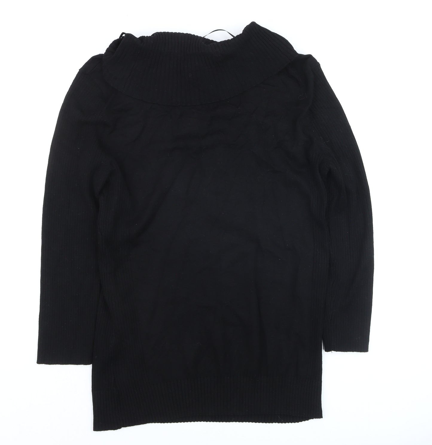 Style & Co. Women Black XL Cowl Neck Buckle Pullover Jumper