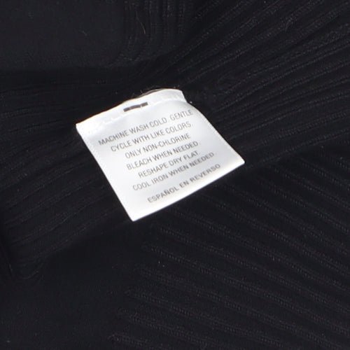 Style & Co. Women Black XL Cowl Neck Buckle Pullover Jumper