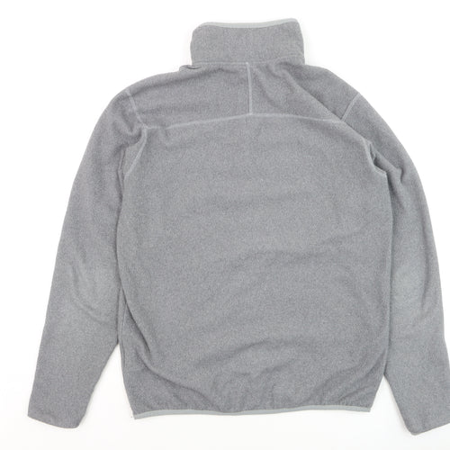 The North Face Men's Grey Fleece 1/4 Zip Pullover Sweatshirt Size S