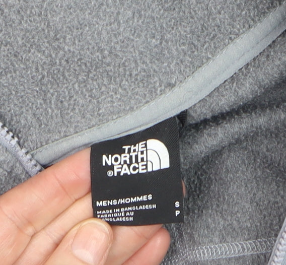 The North Face Men's Grey Fleece 1/4 Zip Pullover Sweatshirt Size S