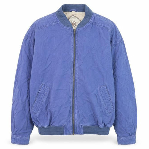 Topman Men's Blue Bomber Jacket M Cotton Zip Casual