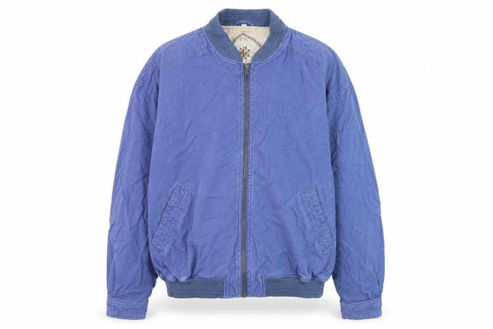Topman Men's Blue Bomber Jacket M Cotton Zip Casual