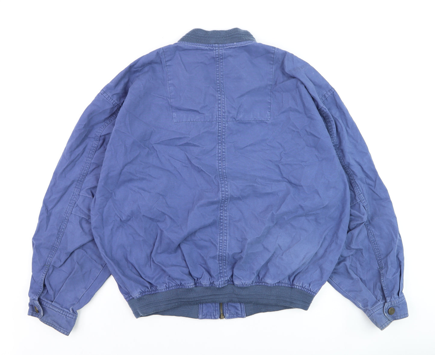 Topman Men's Blue Bomber Jacket M Cotton Zip Casual