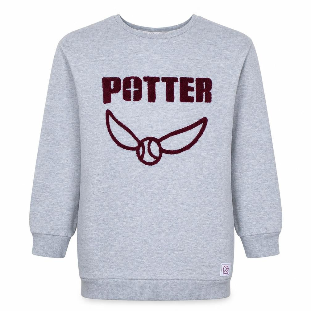 Front view of Primark Harry Potter Grey Women's Sweatshirt, size 10/12, Pullover