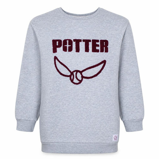 Front view of Primark Harry Potter Grey Women's Sweatshirt, size 10/12, Pullover
