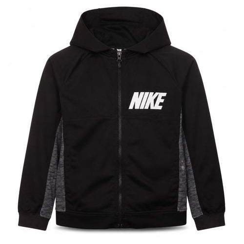 Nike Boys Black Full Zip Hoodie Size 12-13 Years L Logo Sportswear