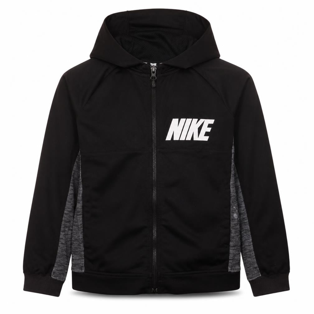 Nike Boys Black Full Zip Hoodie Size 12-13 Years L Logo Sportswear