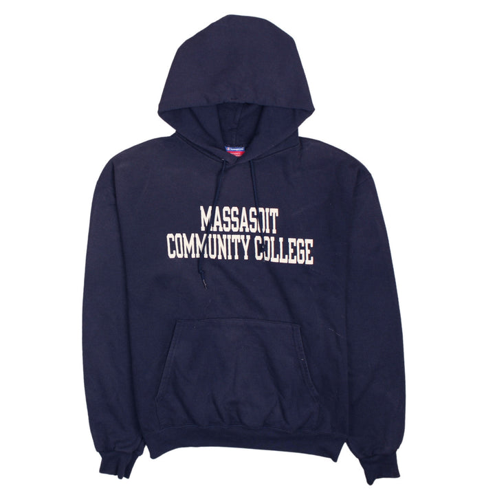 Champion Mens Blue M Pullover Hoodie Massasoit Community College