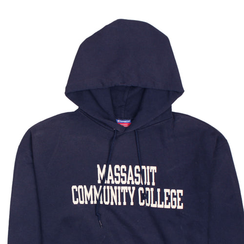 Champion Mens Blue M Pullover Hoodie Massasoit Community College