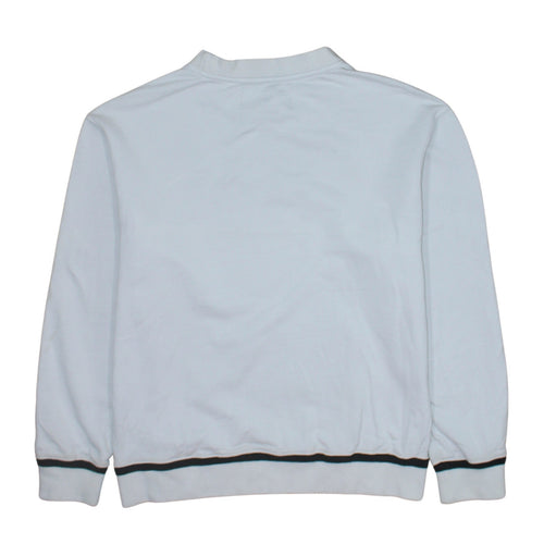 Calvin Klein Jeans Men’s White Small Crew Neck Cotton Sweatshirt
