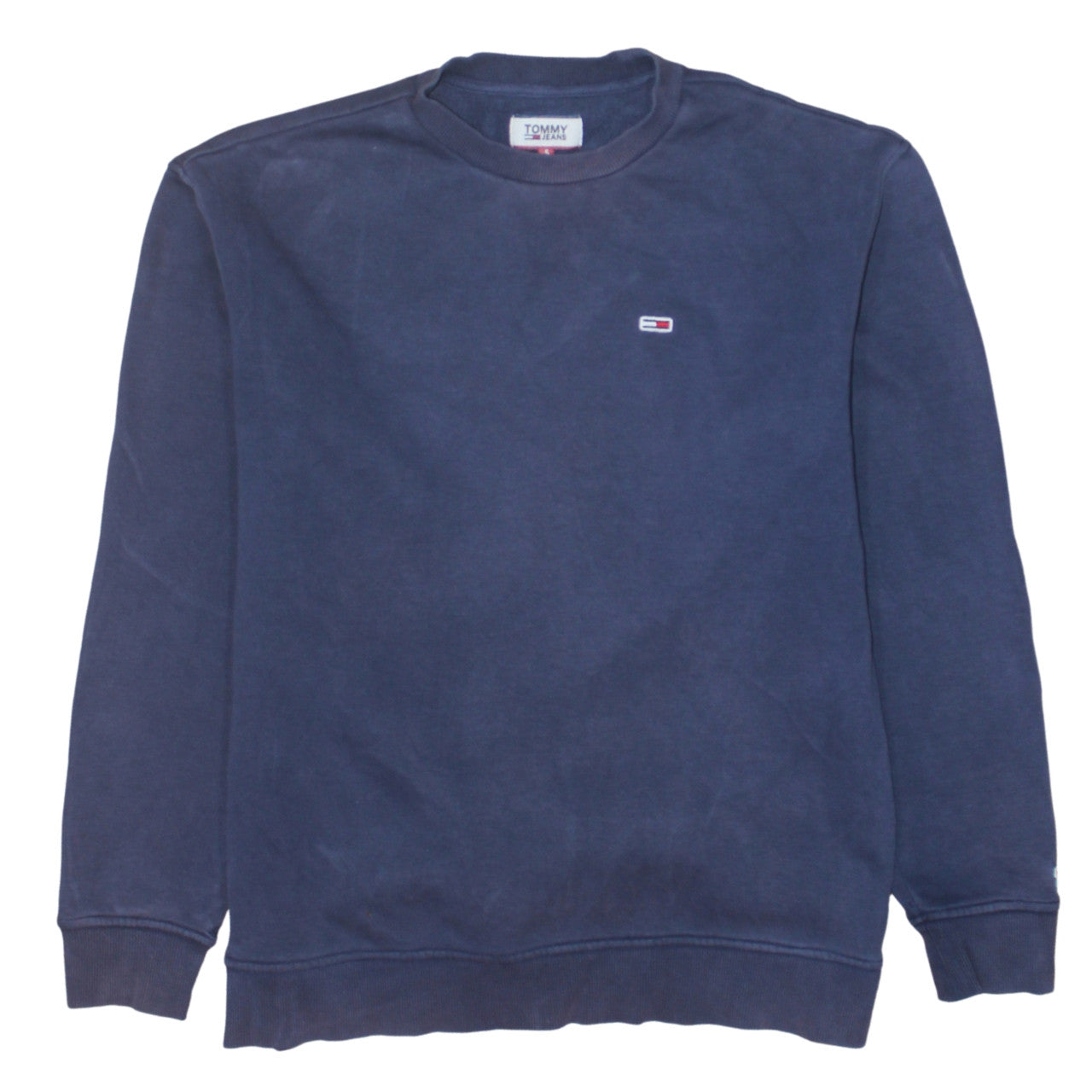 Tommy Jeans Men's Blue Crew Neck Pullover Sweatshirt L Regular Fit