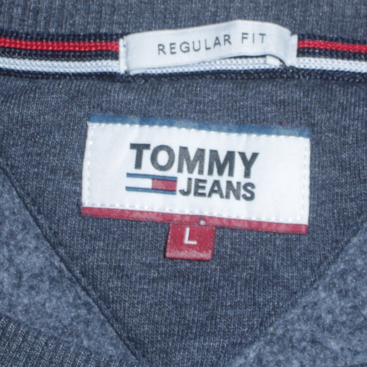 Tommy Jeans Men's Blue Crew Neck Pullover Sweatshirt L Regular Fit