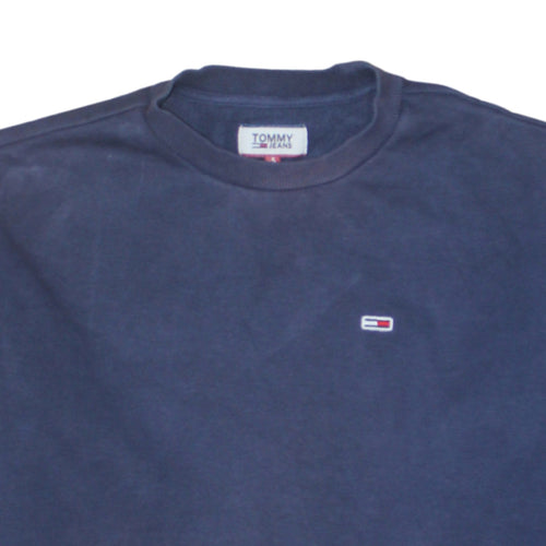 Tommy Jeans Men's Blue Crew Neck Pullover Sweatshirt L Regular Fit