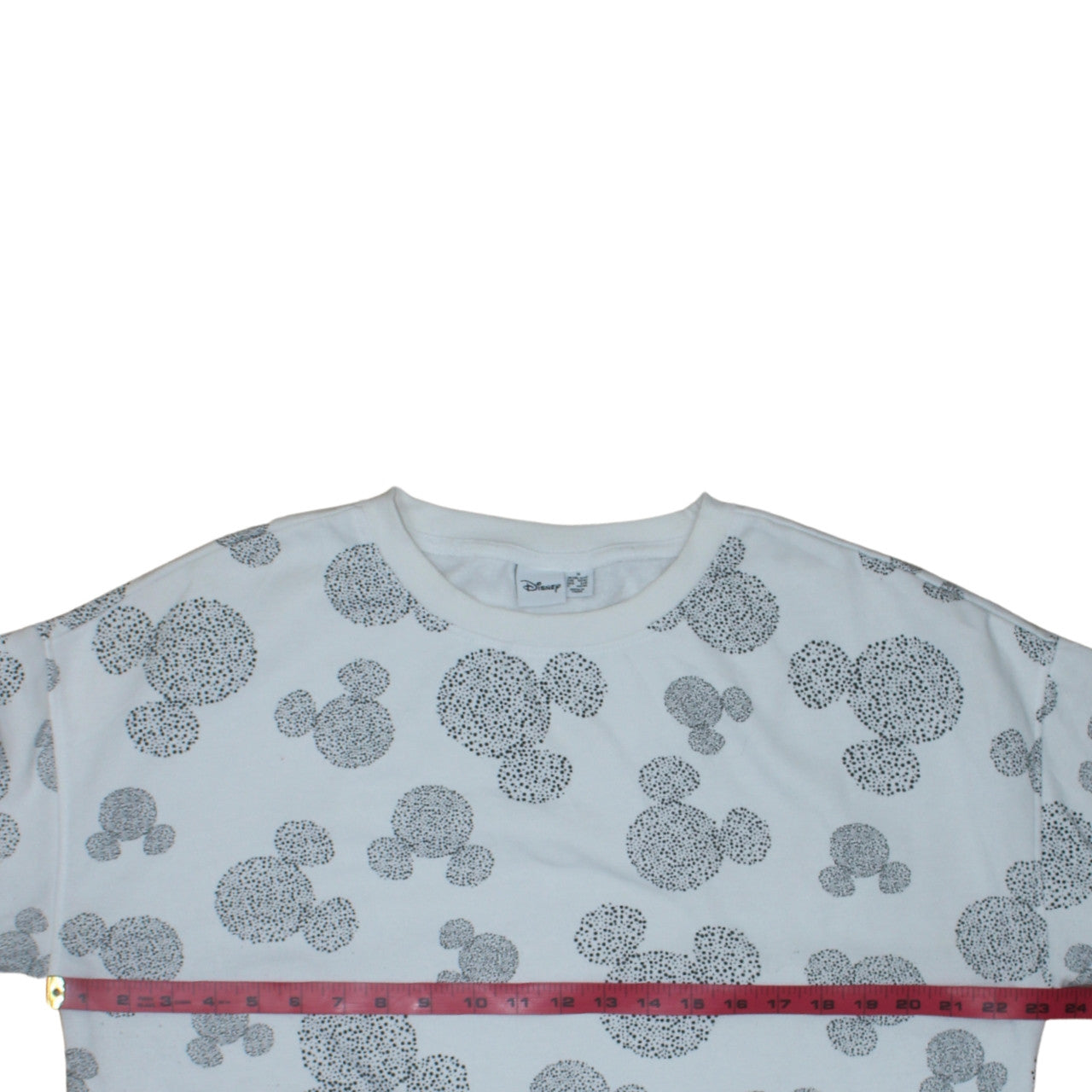 Disney Primark Women White Mickey Print Pullover Sweatshirt Size M 12/14