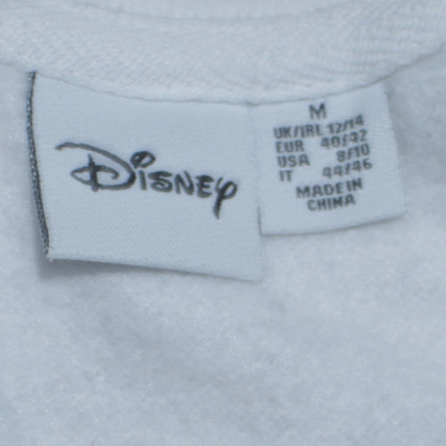 Disney Primark Women White Mickey Print Pullover Sweatshirt Size M 12/14