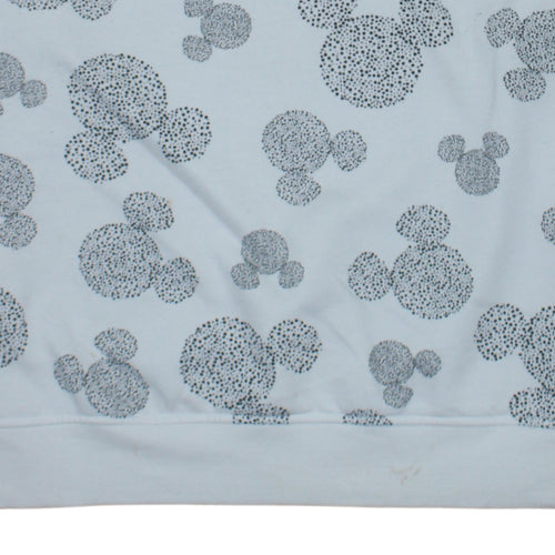 Disney Primark Women White Mickey Print Pullover Sweatshirt Size M 12/14