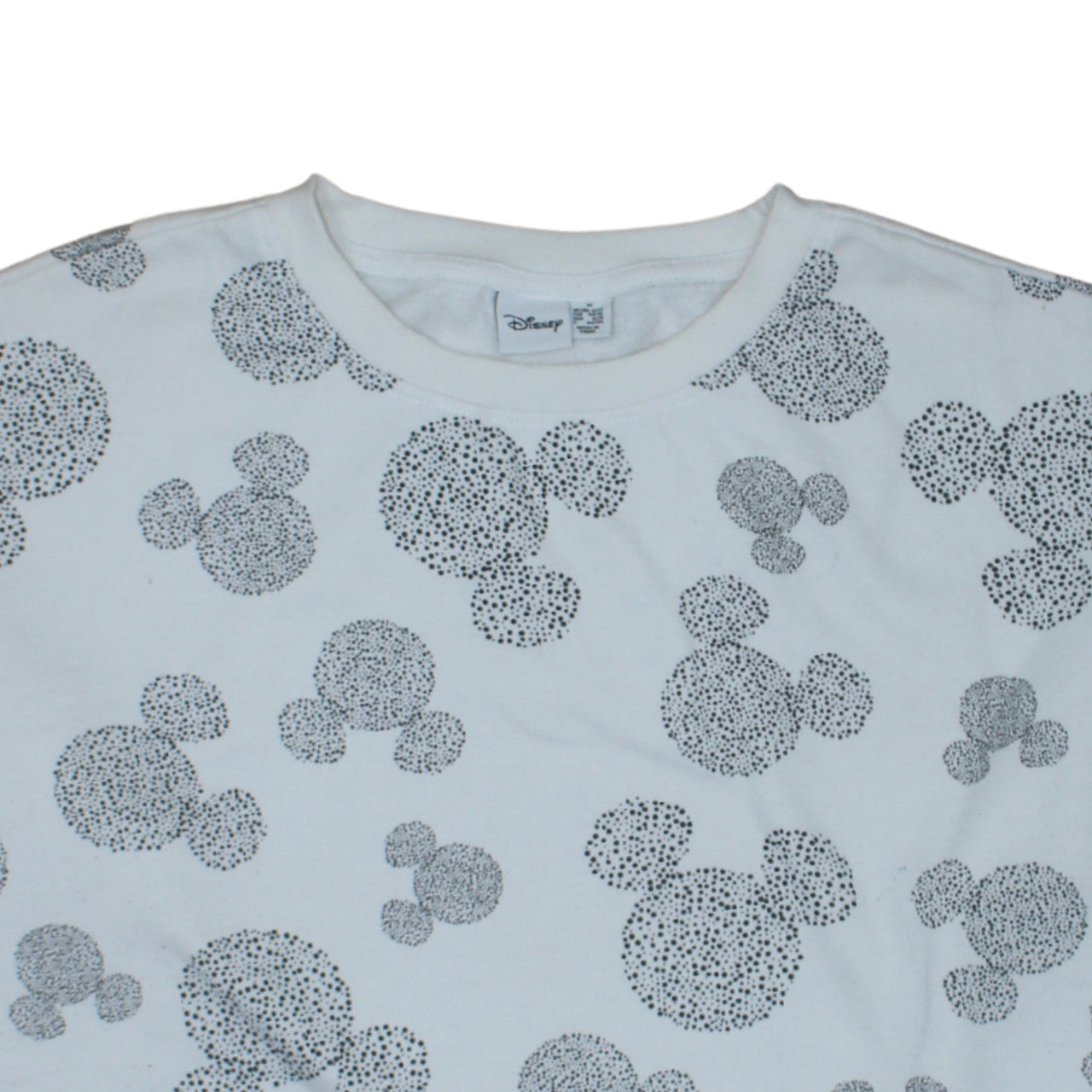 Disney Primark Women White Mickey Print Pullover Sweatshirt Size M 12/14