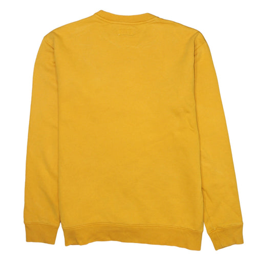 Tommy Jeans Mens Yellow XS Crew Neck Cotton Logo Sweatshirt
