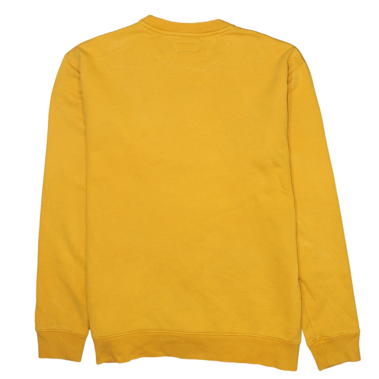 Tommy Jeans Mens Yellow XS Crew Neck Cotton Logo Sweatshirt
