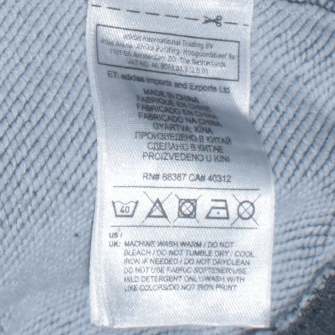 Adidas Men's Grey Logo Crew Neck Pullover Sweatshirt Size S