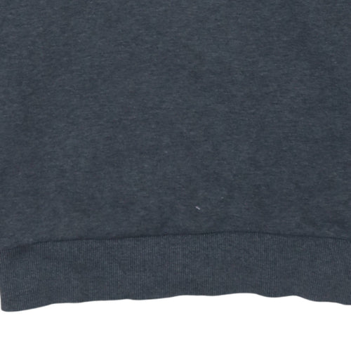 Adidas Men's Grey Logo Crew Neck Pullover Sweatshirt Size S