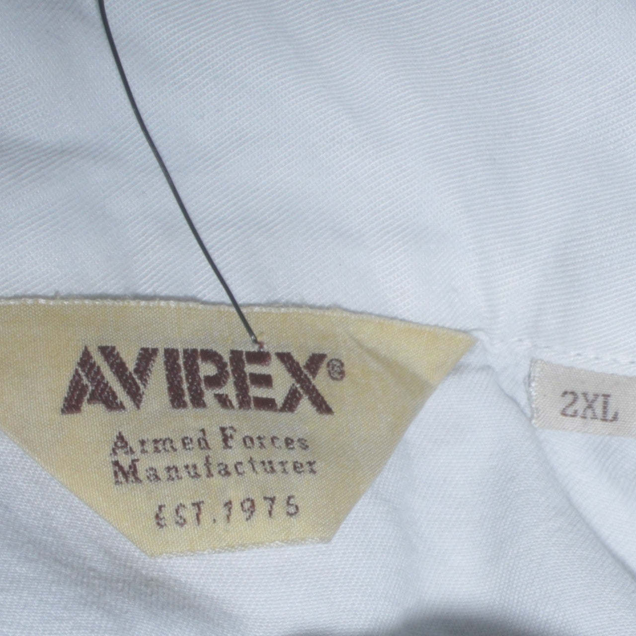 Avirex Men’s White 2XL Frogmen Button-Up Shirt Retro Nautical Style