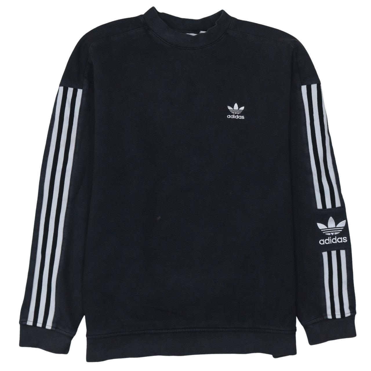 Adidas Men's Black Size S Pullover Crew Neck Sweatshirt