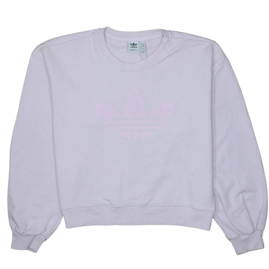 Adidas Women's Lilac Trefoil Sweatshirt Size 6 Crew Neck Pullover