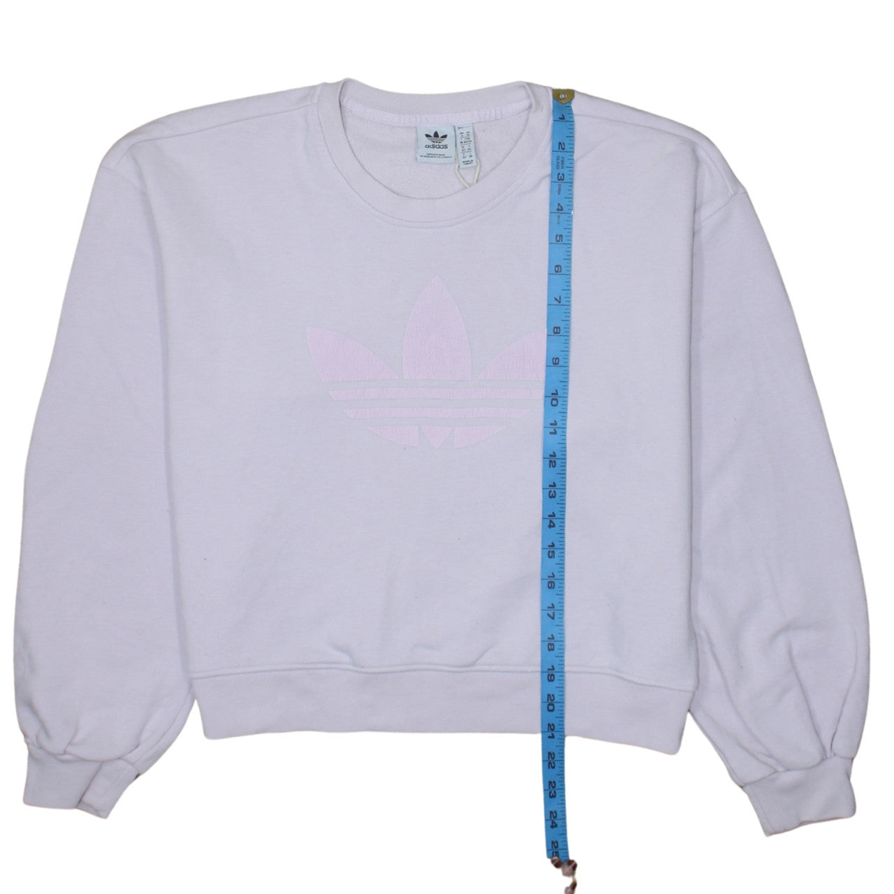 Adidas Women's Lilac Trefoil Sweatshirt Size 6 Crew Neck Pullover