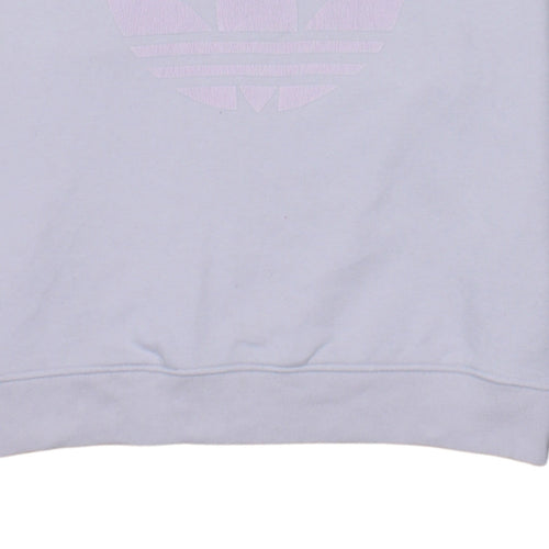 Adidas Women's Lilac Trefoil Sweatshirt Size 6 Crew Neck Pullover