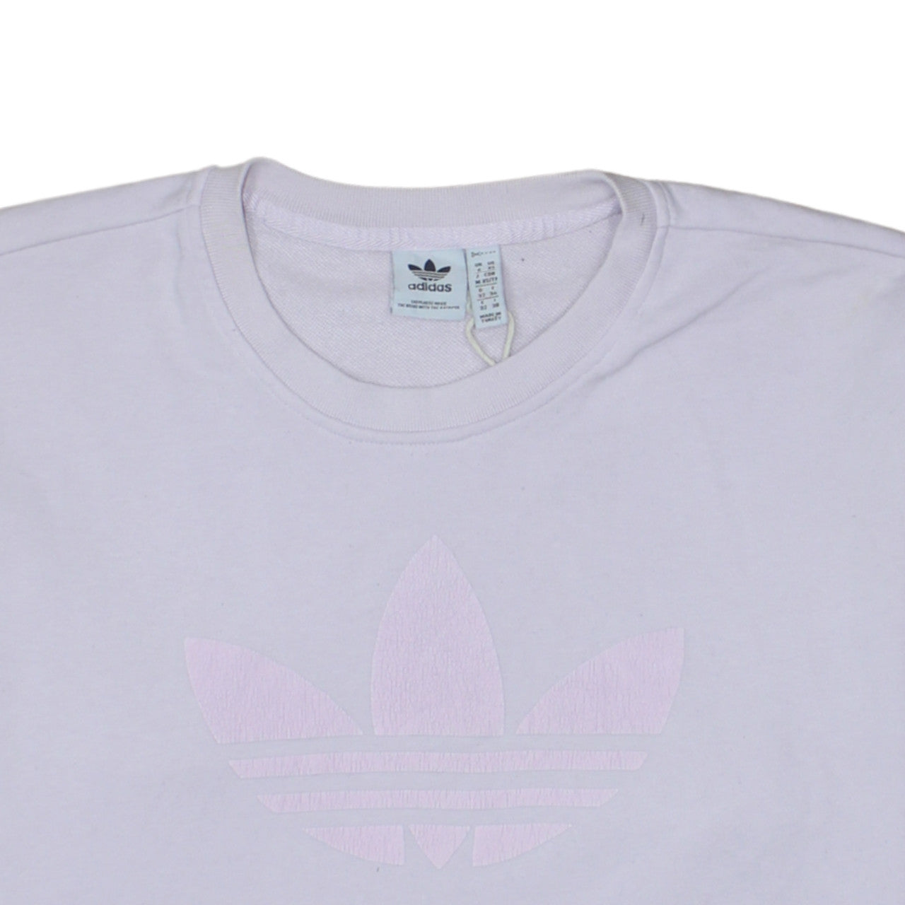 Adidas Women's Lilac Trefoil Sweatshirt Size 6 Crew Neck Pullover