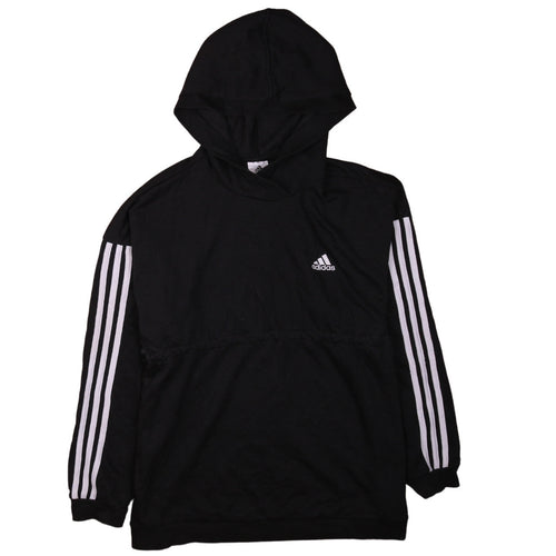 Adidas Women Black Pullover Hoodie Medium 12-14 Hooded Sportswear