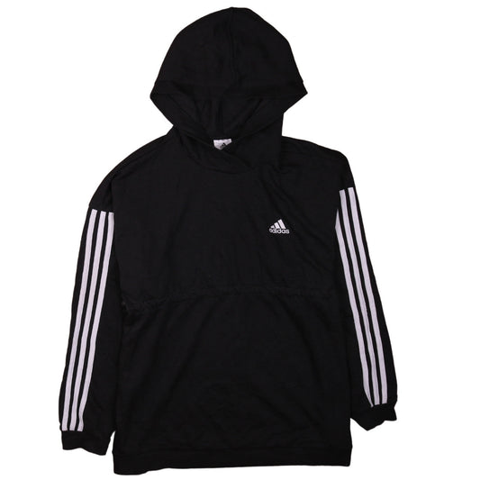 Adidas Women Black Pullover Hoodie Medium 12-14 Hooded Sportswear