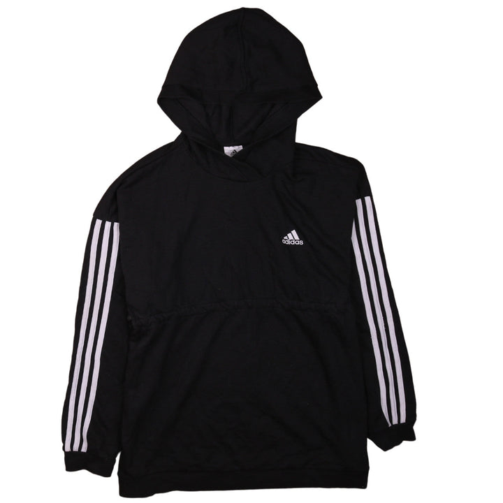 Adidas Women Black Pullover Hoodie Medium 12-14 Hooded Sportswear