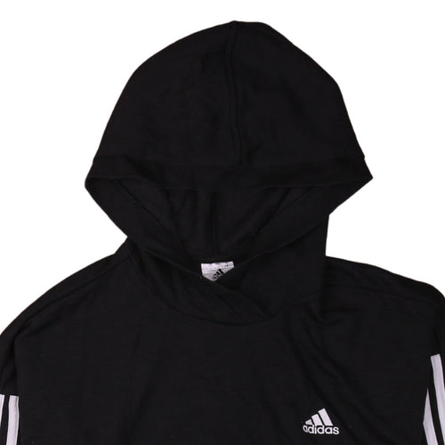 Adidas Women Black Pullover Hoodie Medium 12-14 Hooded Sportswear