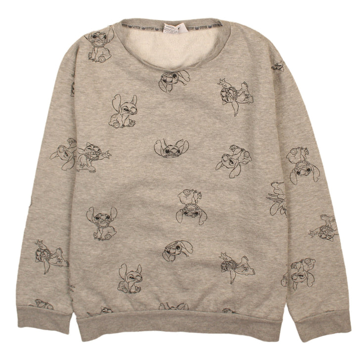 Disney Women Grey Stitch Sweatshirt XL Pullover Casual