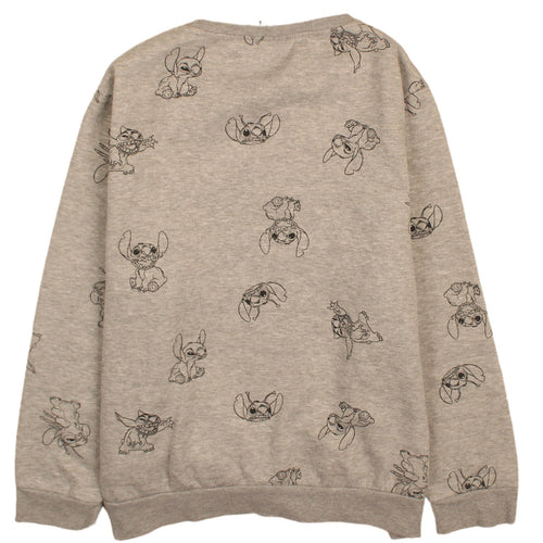 Disney Women Grey Stitch Sweatshirt XL Pullover Casual