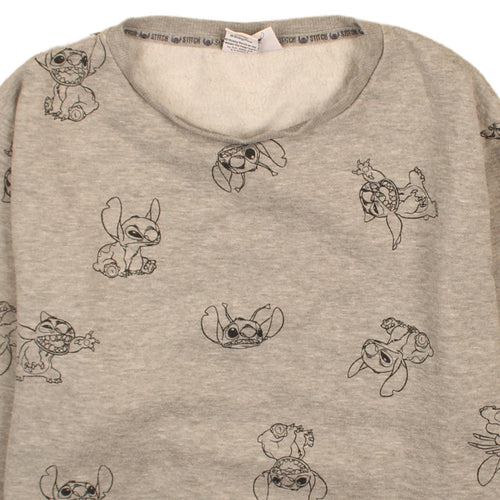 Disney Women Grey Stitch Sweatshirt XL Pullover Casual