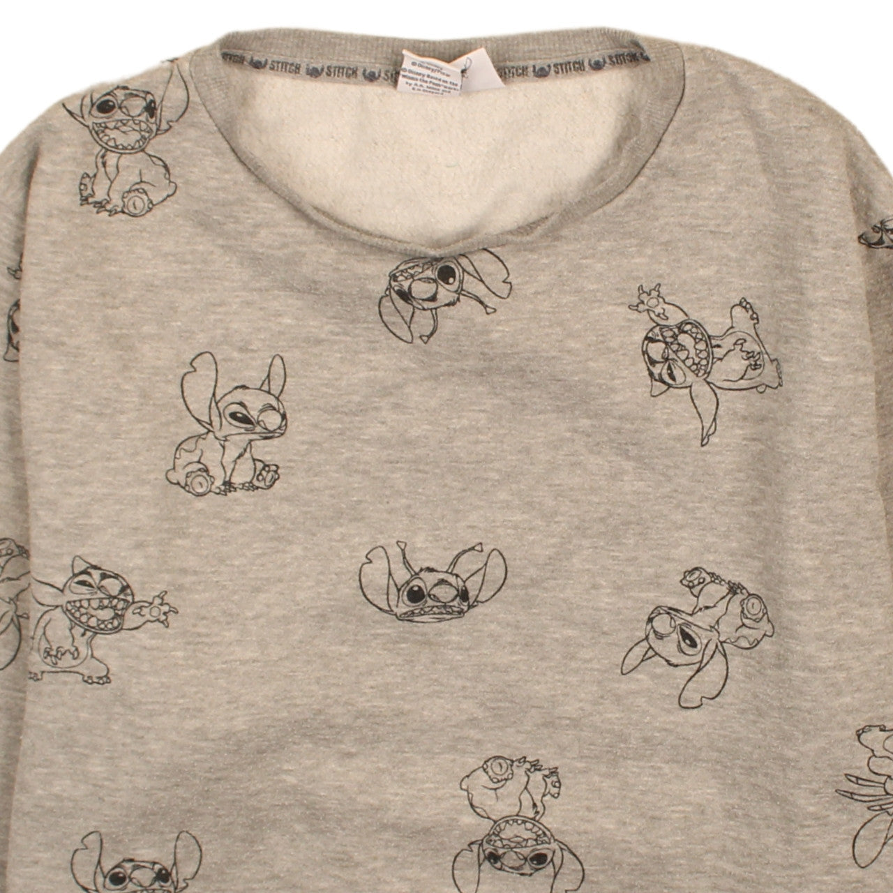 Disney Women Grey Stitch Sweatshirt XL Pullover Casual