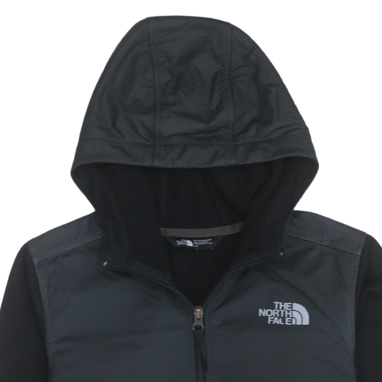 The North Face Boys Black Hooded Full Zip Soft Shell Jacket Size L