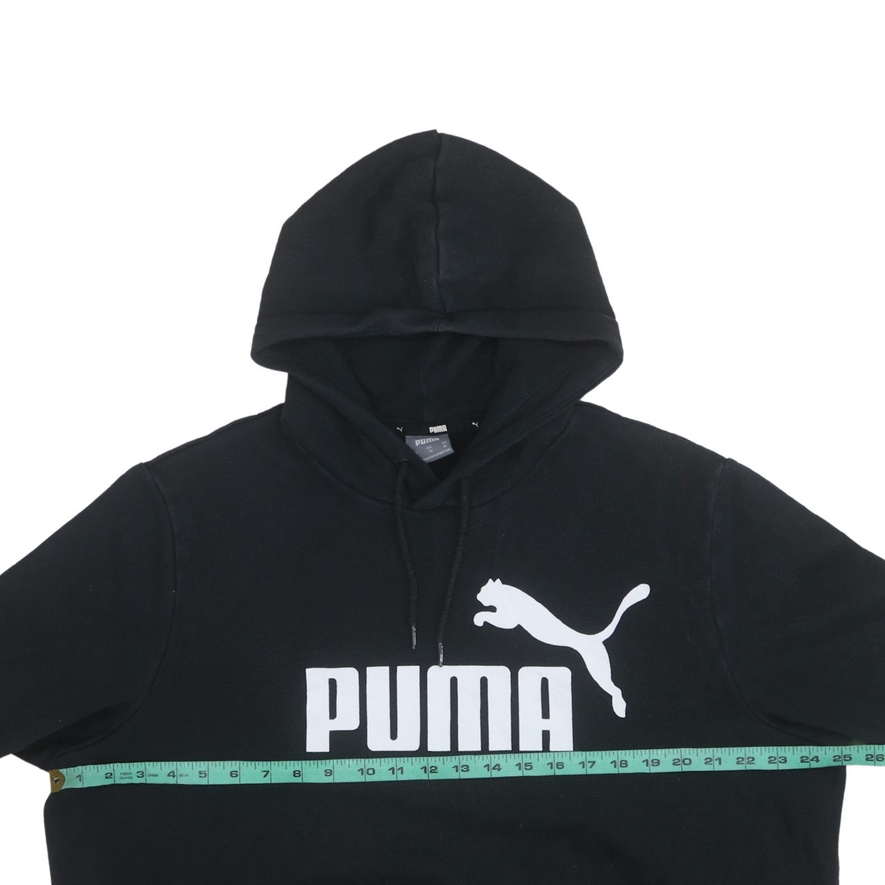 Puma Men's Black XL Pullover Hoodie with Logo Print