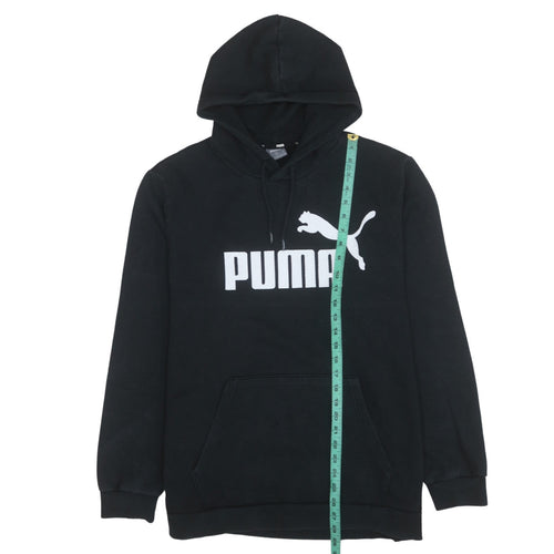 Puma Men's Black XL Pullover Hoodie with Logo Print