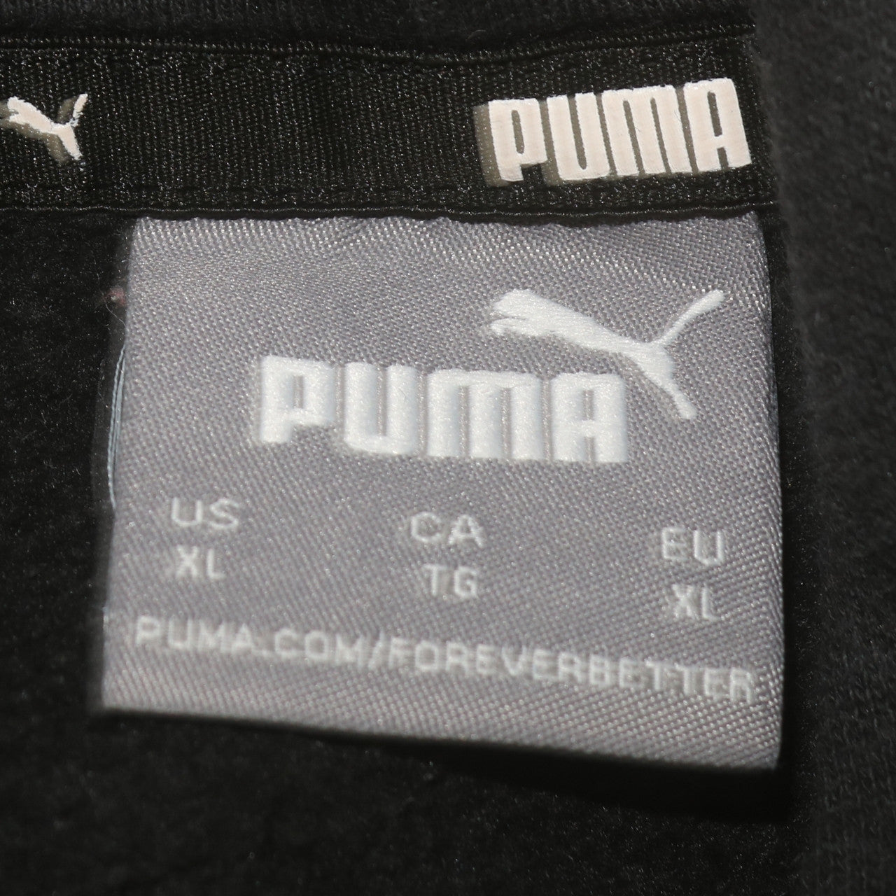 Puma Men's Black XL Pullover Hoodie with Logo Print