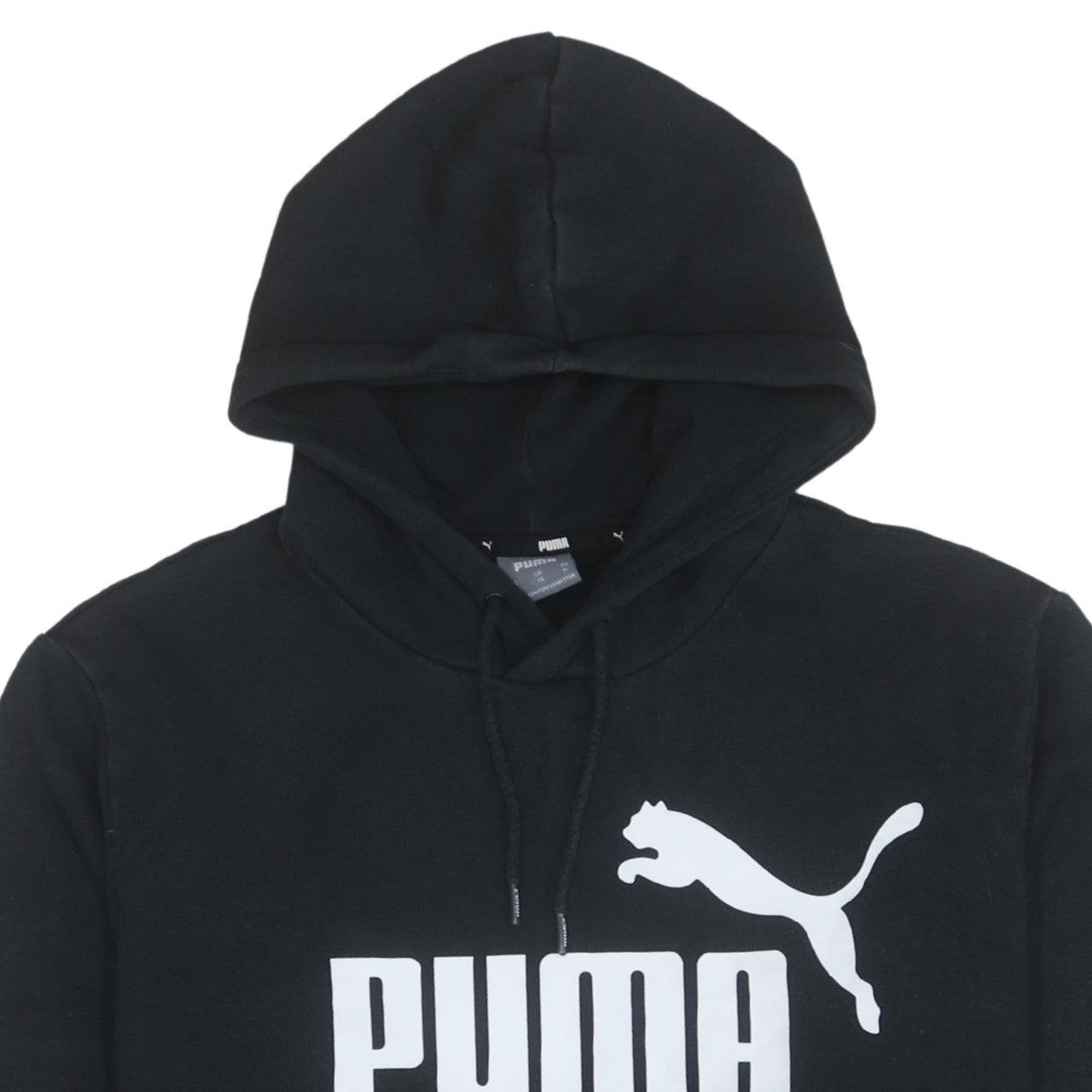 Puma Men's Black XL Pullover Hoodie with Logo Print